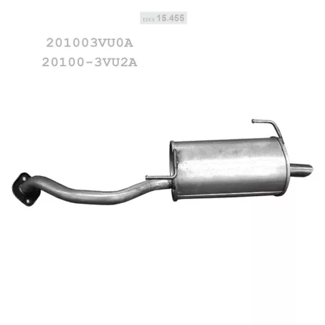EDEX 15.455 - Kipufogó hátsó dob NISSAN NOTE 1.2 (2012-2017)