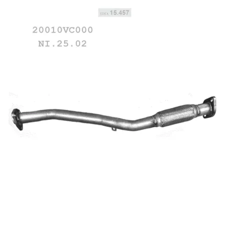 EDEX 15.457 - Kipufogó kipufogó cső NISSAN PATROL 3.0 D (1999-)