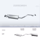 EDEX 15.472 - Kipufogó közép dob NISSAN TIIDA 1.5 D (2007-2011)
