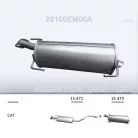 EDEX 15.473 - Kipufogó hátsó dob NISSAN TIIDA 1.5 D (2007-2011)