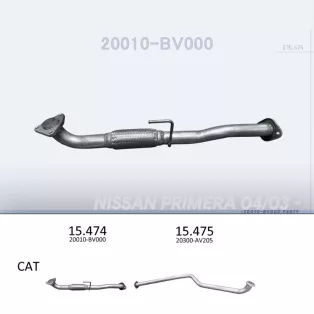   EDEX 15.474 - Kipufogó kipufogó cső NISSAN PRIMERA 1.9 D (2003-2007)
