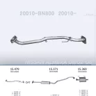 EDEX 15.479 - Kipufogó első cső NISSAN ALMERA 1.5, 1.8 (2002-2006)
