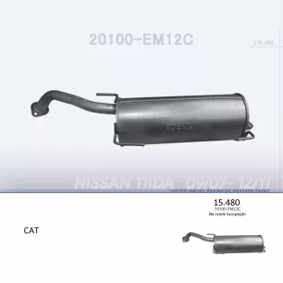   EDEX 15.480 - Kipufogó hátsó dob NISSAN TIIDA 1.6 (2007-2011)