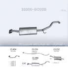 EDEX 15.486 - Kipufogó közép dob NISSAN MICRA 1.2, 1.4 (2005-2010)