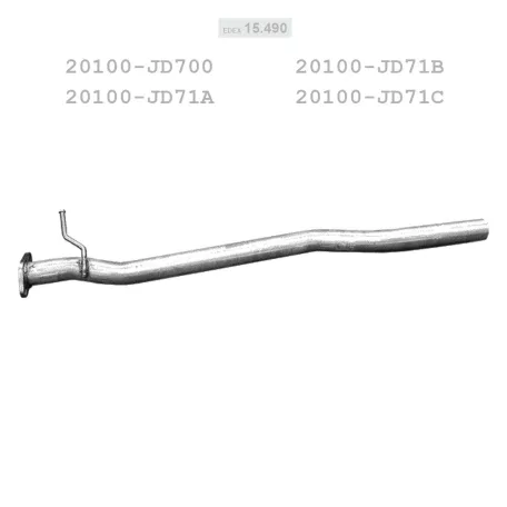 EDEX 15.490 - Kipufogó kipufogó cső NISSAN QASHQAI 1.6 D, 2.0 D (2006-)
