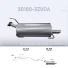 EDEX 15.491 - Kipufogó hátsó dob NISSAN PRIMERA 2.0 (2002-2007)