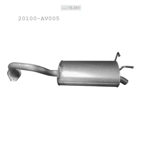 EDEX 15.491 - Kipufogó hátsó dob NISSAN PRIMERA 2.0 (2002-2007)