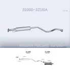 EDEX 15.495 - Kipufogó közép dob NISSAN PULSAR 1.2 (2014-)