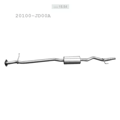 EDEX 15.54 - Kipufogó közép dob NISSAN QASHQAI 1.6 (2007-2014)