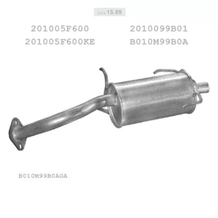   EDEX 15.69 - Kipufogó hátsó dob NISSAN MICRA 1.0, 1.3, 1.4 (1992-2002)
