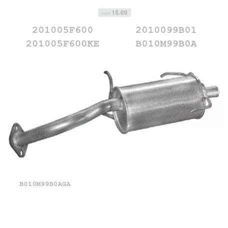 EDEX 15.69 - Kipufogó hátsó dob NISSAN MICRA 1.0, 1.3, 1.4 (1992-2002)