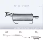 EDEX 15.77 - Kipufogó hátsó dob NISSAN JUKE 1.2 (2014-2019)