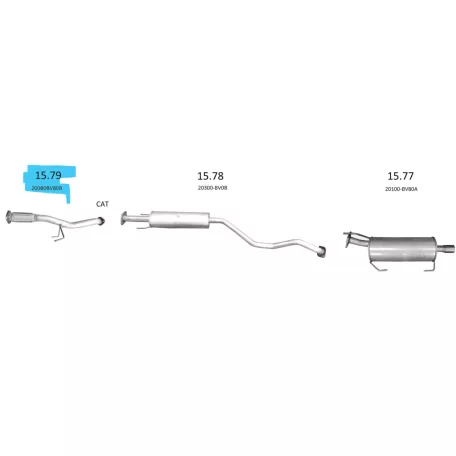 EDEX 15.79 - Kipufogó kipufogó cső NISSAN JUKE 1.2 (2014-)