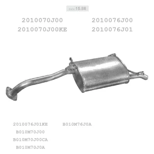   EDEX 15.86 - Kipufogó hátsó dob NISSAN PRIMERA 1.6 (1990-1996)
