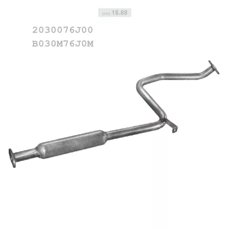 EDEX 15.88 - Kipufogó közép dob NISSAN PRIMERA 1.6 (1993-1996)