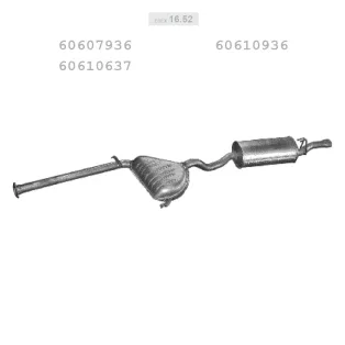   EDEX 16.52 - Kipufogó rendszer ALFA ROMEO 146 1.3, 1.4, 1.6, 1.7 (1995-1996)