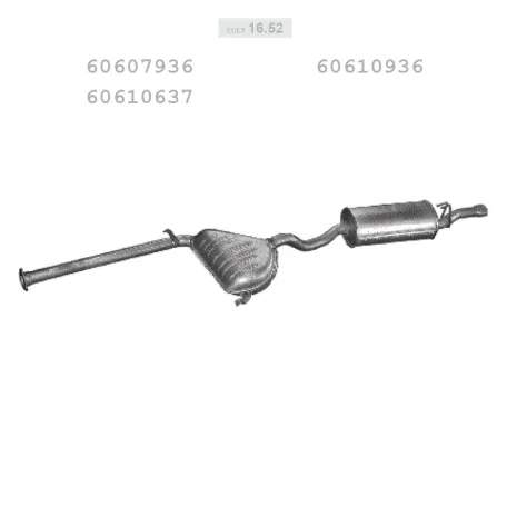 EDEX 16.52 - Kipufogó rendszer ALFA ROMEO 146 1.3, 1.4, 1.6, 1.7 (1995-1996)