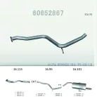 EDEX 16.95 - Kipufogó kipufogó cső ALFA ROMEO 156 1.6, 1.8, 2.0 (1997-2000)