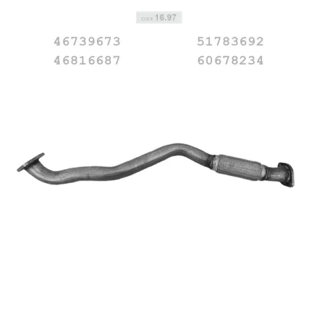 EDEX 16.97 - Kipufogó kipufogó cső ALFA ROMEO 147 1.9 D (2000-2010)
