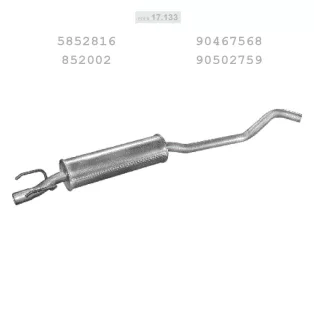  EDEX 17.133 - Kipufogó közép dob OPEL CORSA B 1.4, 1.6 (1993-2000)