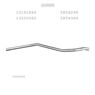   EDEX 17.211 - Kipufogó kipufogó cső OPEL ASTRA H 1.3 D, 1.7 D (2005-2014)