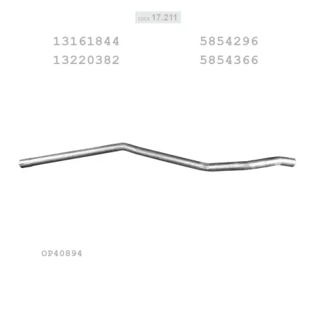 EDEX 17.211 - Kipufogó kipufogó cső OPEL ASTRA H 1.3 D, 1.7 D (2005-2014)