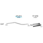 EDEX 17.211 - Opel Astra H 1.3/1.7 D kipufogó cső