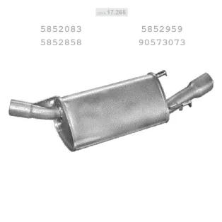   EDEX 17.265 - Kipufogó hátsó dob OPEL TIGRA 1.4, 1.6 (1994-1997)