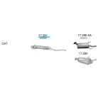 EDEX 17.281 - Opel Vectra B kipufogó közép dob
