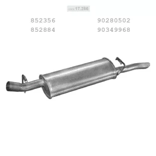   EDEX 17.286 - Kipufogó hátsó dob OPEL VECTRA A 1.8, 2.0 (1988-1992)