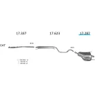 EDEX 17.287 - Opel Zafira B kipufogó hátsó dob