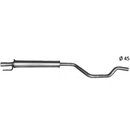 EDEX 17.288 - Opel Meriva A 1.7 D kipufogó közép dob