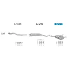EDEX 17.295 - Kipufogó hátsó dob OPEL ASTRA G 1.4, 1.6 (1998-2004)