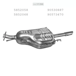   EDEX 17.296 - Kipufogó hátsó dob OPEL ASTRA G 1.4, 1.6 (1998-2005)
