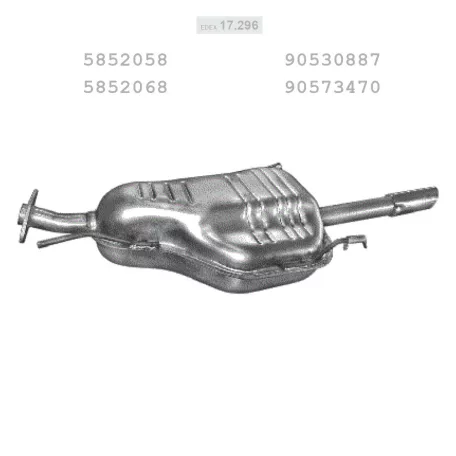 EDEX 17.296 - Kipufogó hátsó dob OPEL ASTRA G 1.4, 1.6 (1998-2005)