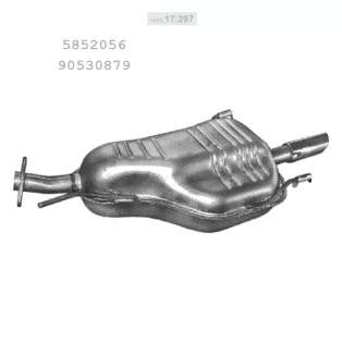   EDEX 17.297 - Kipufogó hátsó dob OPEL ASTRA G 1.8, 2.0 (1998-2005)