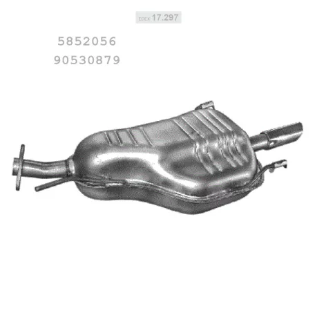 EDEX 17.297 - Kipufogó hátsó dob OPEL ASTRA G 1.8, 2.0 (1998-2005)