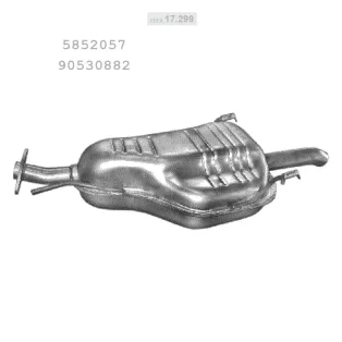   EDEX 17.299 - Kipufogó hátsó dob OPEL ASTRA G 1.7 D, 2.0 D (1998-2004)