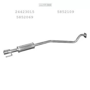  EDEX 17.305 - Kipufogó közép dob OPEL ASTRA G 1.7 D (1998-2004)
