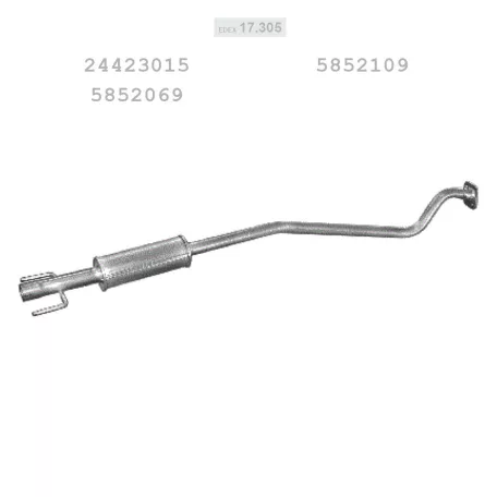 EDEX 17.305 - Kipufogó közép dob OPEL ASTRA G 1.7 D (1998-2004)
