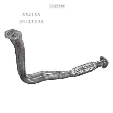 EDEX 17.310 - Kipufogó gyűjtő cső OPEL ASTRA F 1.7, 1.7 D (1992-1998)