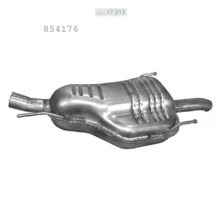 EDEX 17.313 - Kipufogó hátsó dob OPEL ASTRA G 2.2 D (2002-2005)