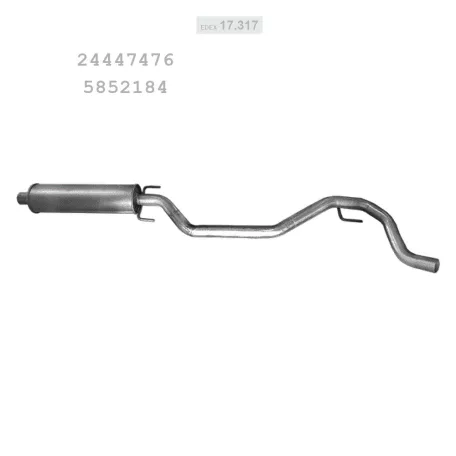 EDEX 17.317 - Kipufogó közép dob OPEL VECTRA C 1.9 D, 2.0 D, 2.2 D (2002-2009)