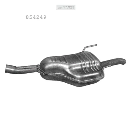 EDEX 17.323 - Kipufogó hátsó dob OPEL ASTRA G 2.0 D, 2.2 D (2003-2004)