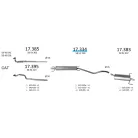 EDEX 17.334 - Opel Astra H 1.6 / 1.8 kipufogó középdob