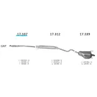 EDEX 17.337 kipufogó első cső - Opel Astra H / Zafira B / 1.6 / 1.8