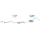 EDEX 17.345 - Opel Agila A 1.0 kipufogó hátsó dob