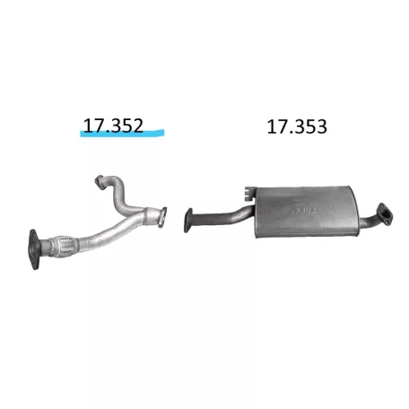 EDEX 17.352 - Opel Frontera B 3.2 kipufogó cső
