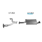 EDEX 17.353 - Opel Frontera B 3.2 kipufogó közép dob