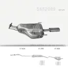EDEX 17.371 - Kipufogó hátsó dob OPEL ASTRA G 1.8 (2000-2010)